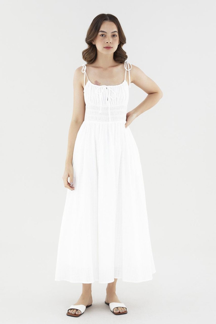 Women The Editor's Market Dresses | Hathaway Tie-Strap Dress White