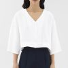 Women The Editor's Market Tops | Nadalia Button-Down Top White