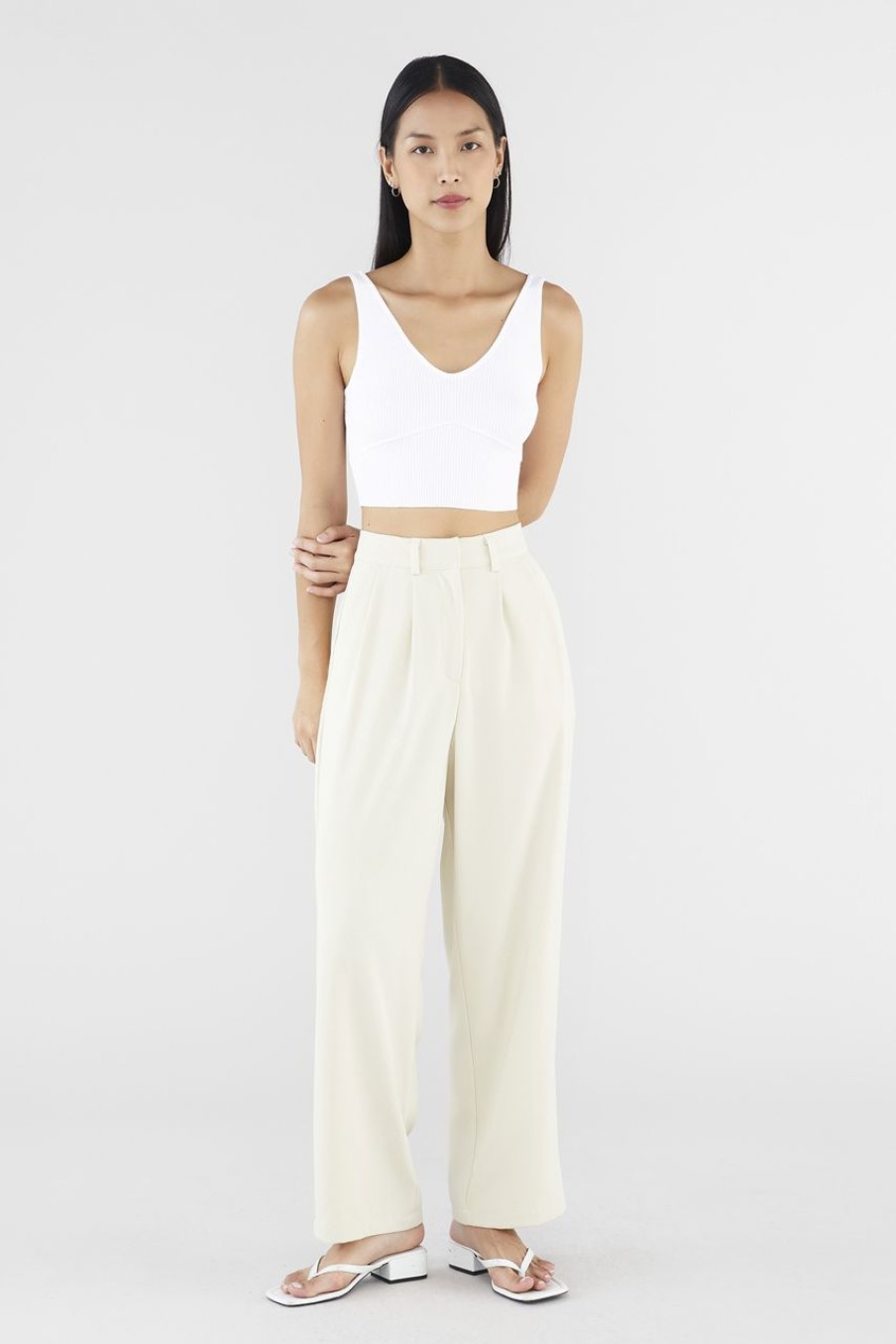 Women The Editor's Market Pants | Lorele Wide Leg Pants Marzipan