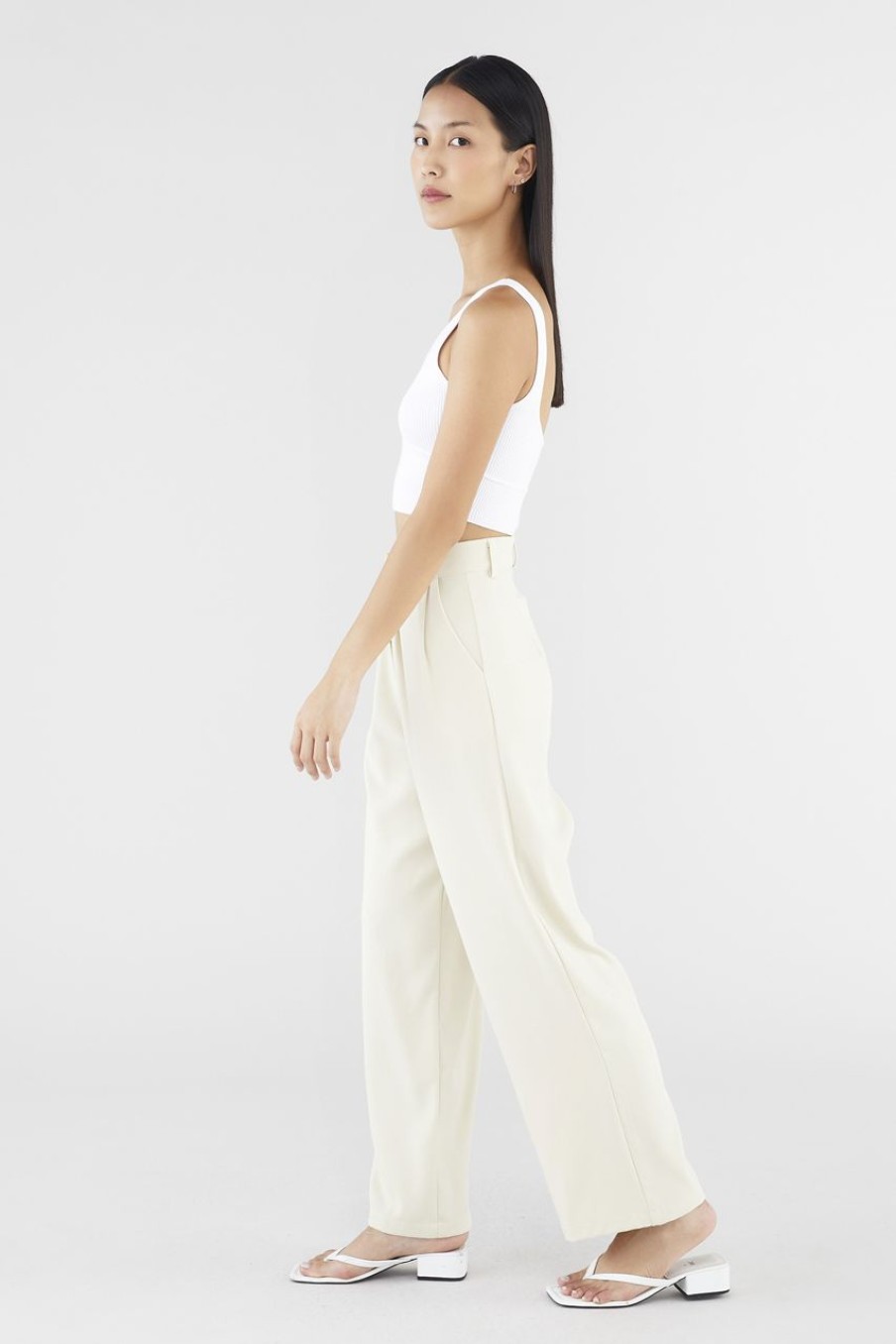 Women The Editor's Market Pants | Lorele Wide Leg Pants Marzipan