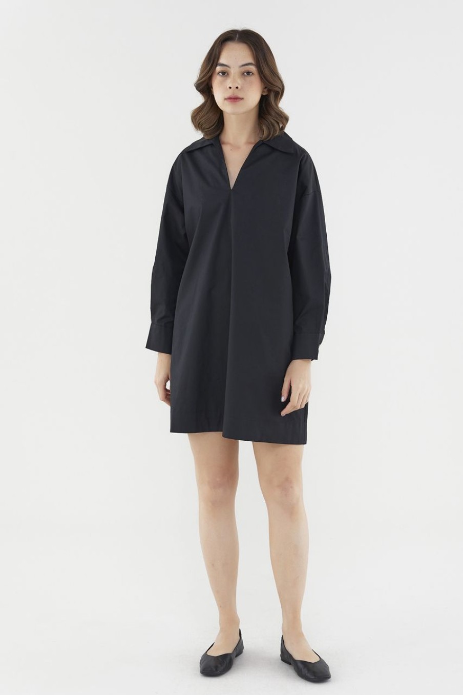 Women The Editor's Market Dresses | Eleanor Shirtdress Black