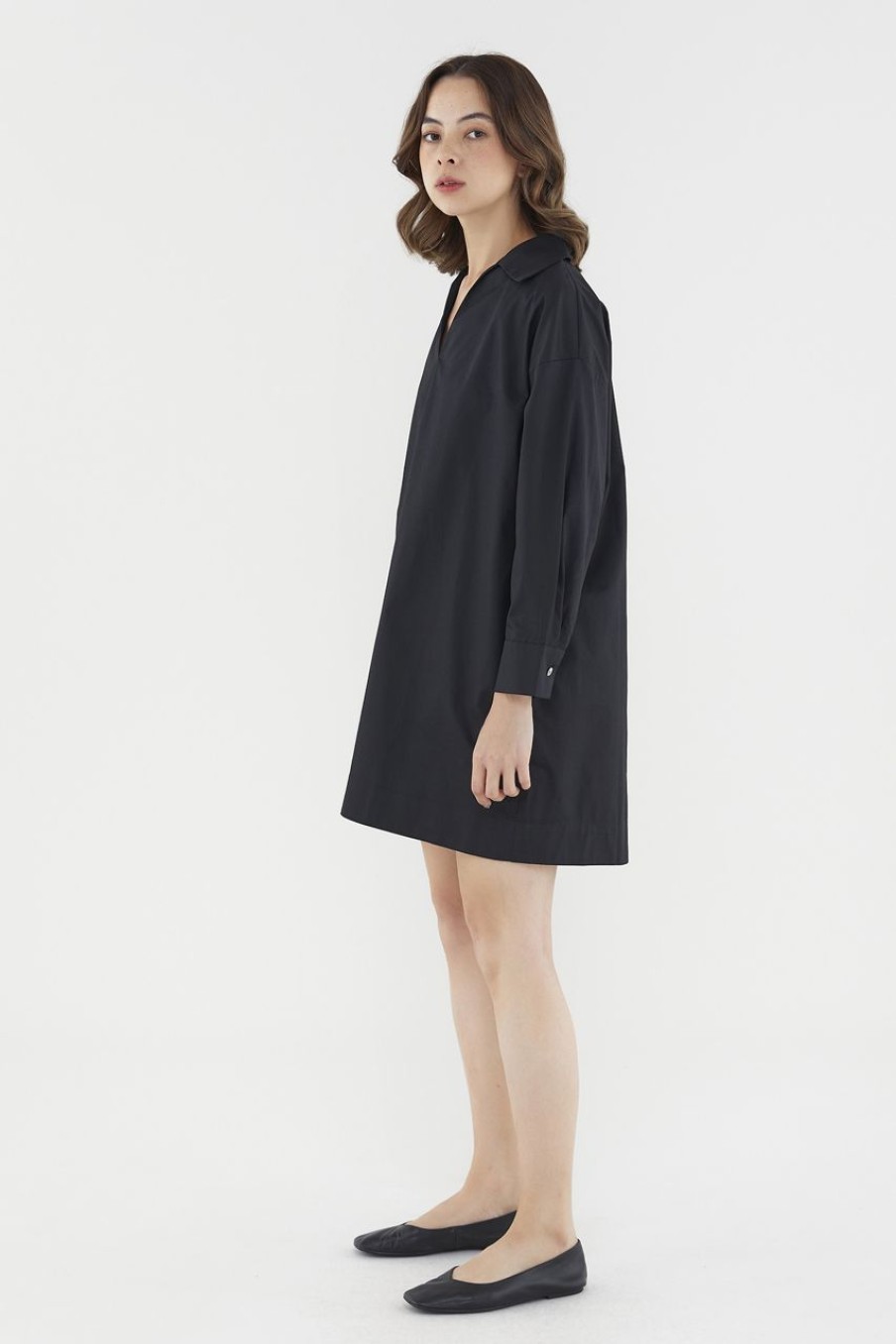 Women The Editor's Market Dresses | Eleanor Shirtdress Black