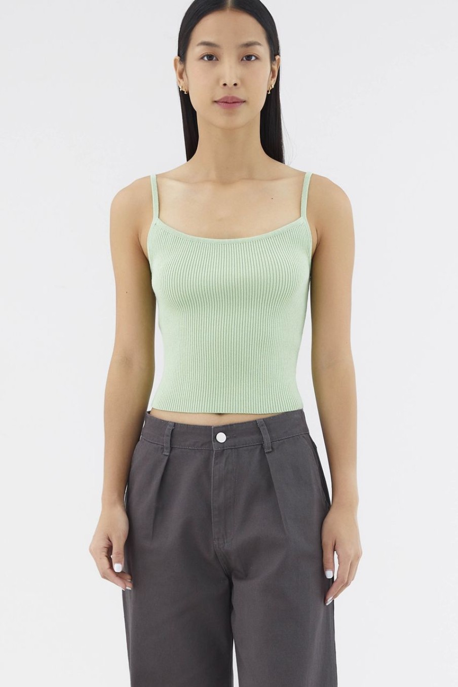 Women The Editor's Market Tops | Marloe Rib Crop Top Lotus