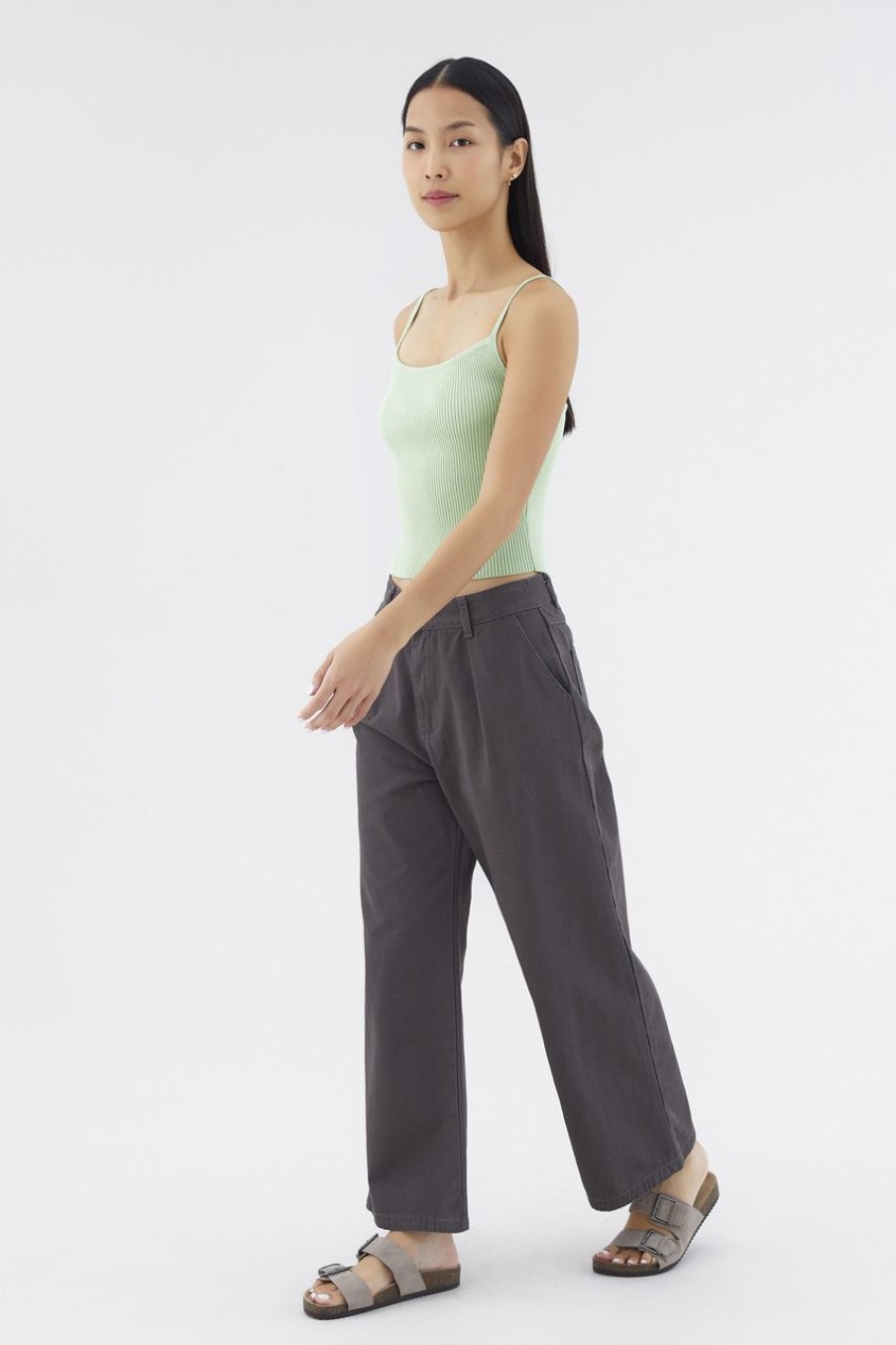 Women The Editor's Market Tops | Marloe Rib Crop Top Lotus