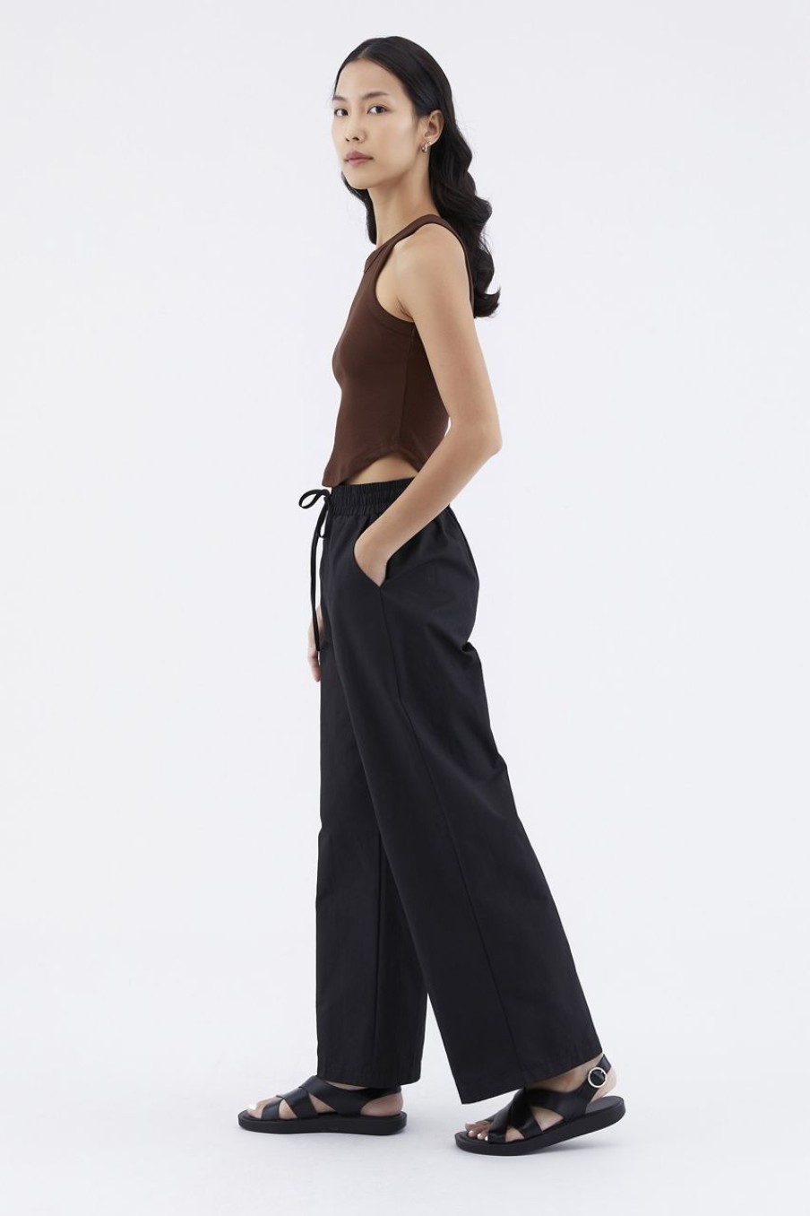 Women The Editor's Market Pants | Kastrelle Drawstring Pants Black