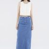 Women The Editor's Market Skirts | Kalus Straight Denim Skirt Blue