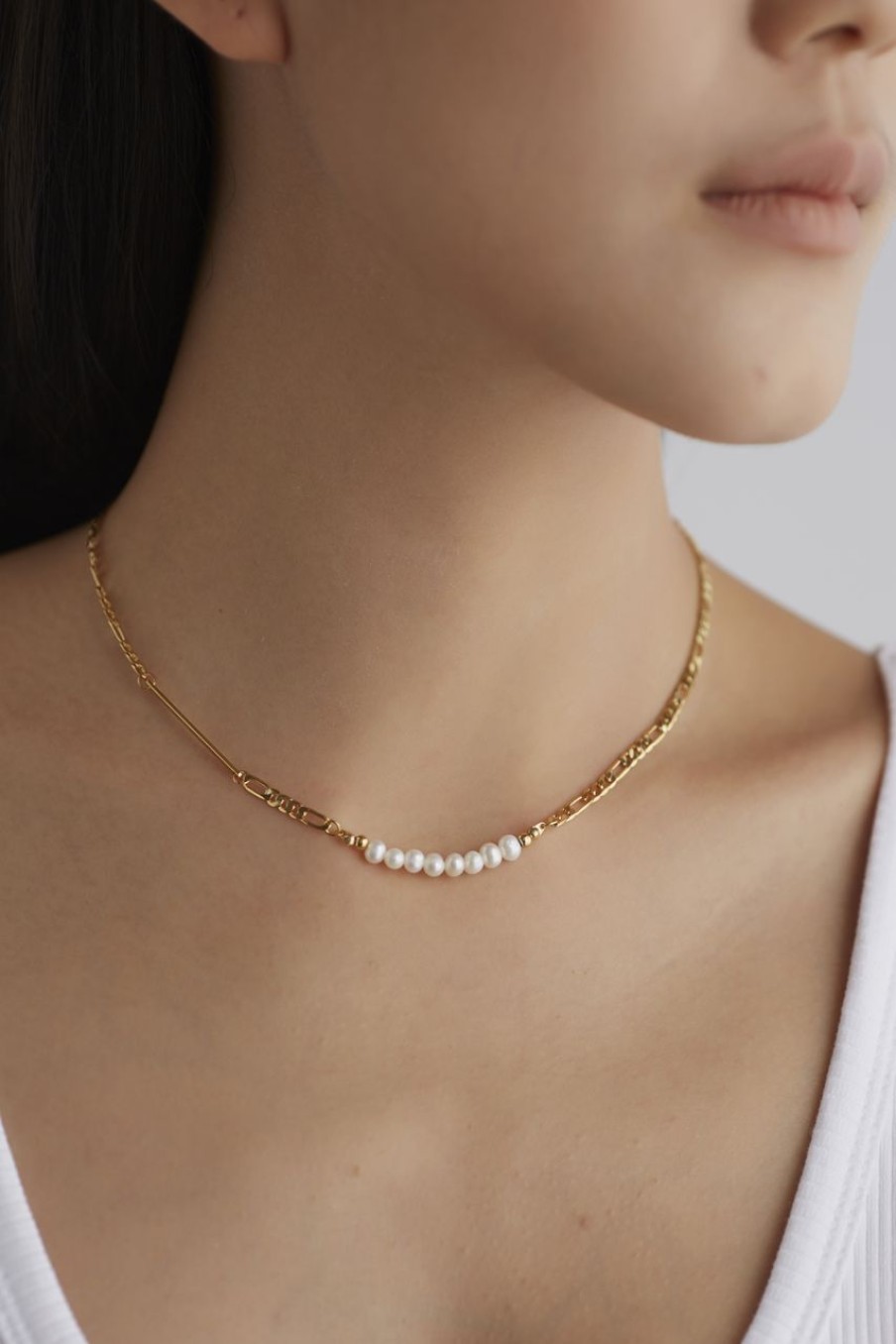 Women Afterall Necklaces | Delice Necklace Gold/White