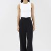 Women The Editor's Market Pants | Lorwyne Pleated-Waist Pants Black