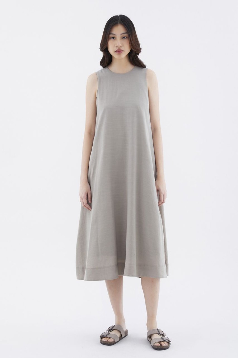 Women The Editor's Market Dresses | Neila V-Back Dress Hojicha