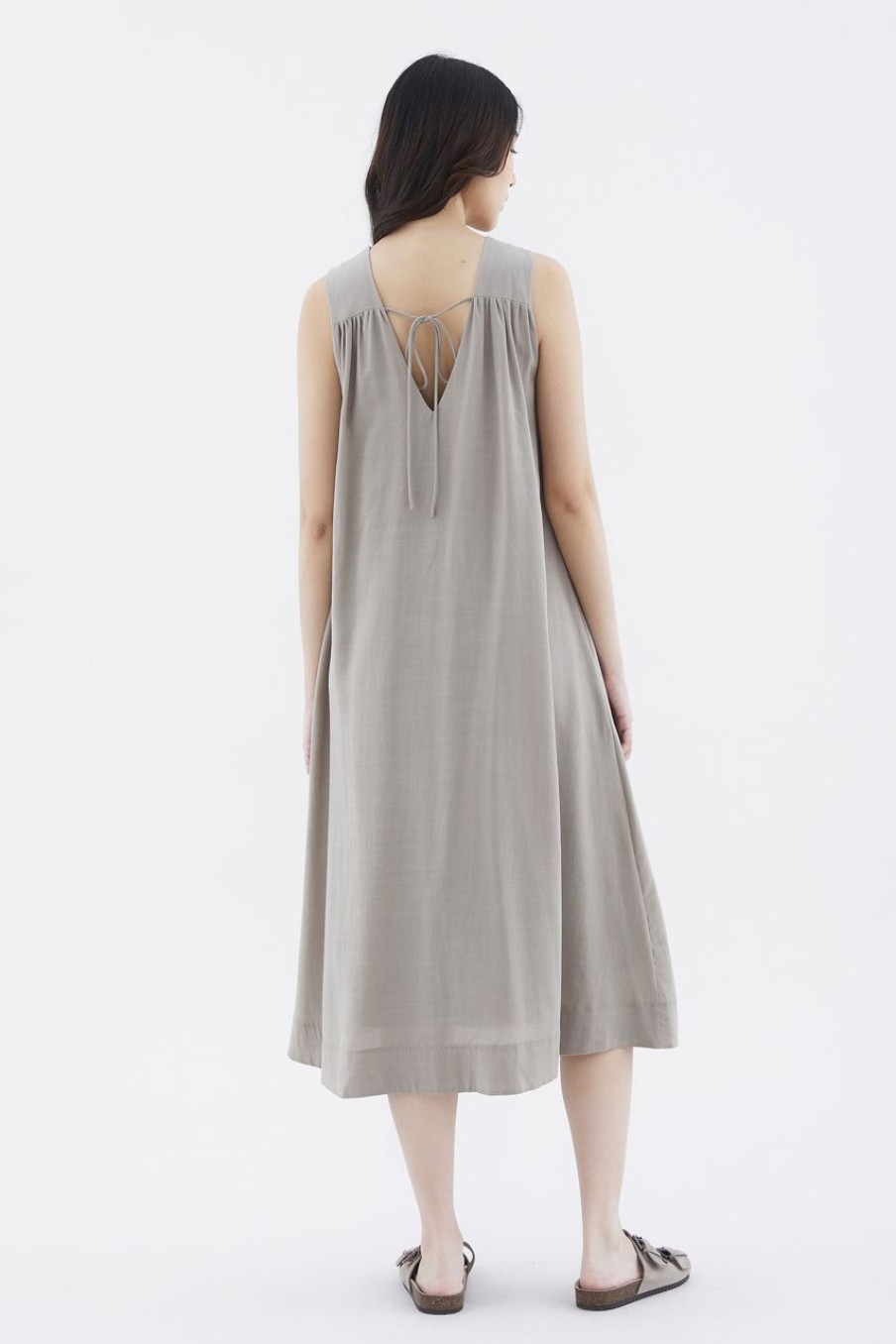 Women The Editor's Market Dresses | Neila V-Back Dress Hojicha