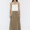 Women The Editor's Market Skirts | Juna Mid-Rise A-Line Skirt Tan