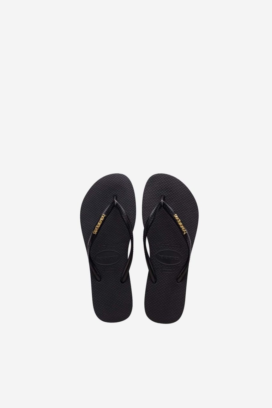 Women Havaianas Slippers | Havaianas Women Flip Flop Black/Gold - Metallic