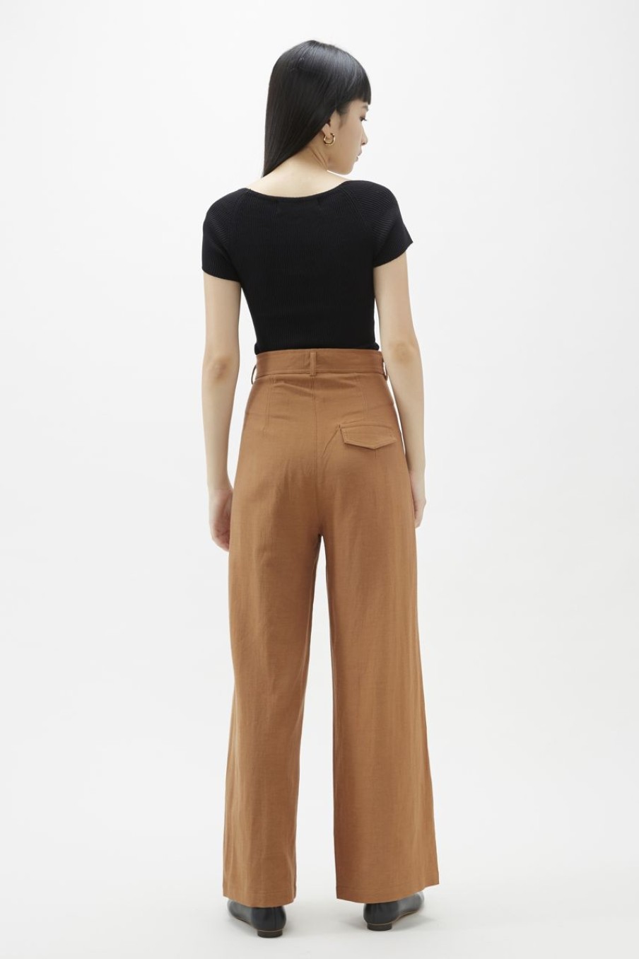 Women The Editor's Market Pants | Nellene Wide-Leg Pants Squash