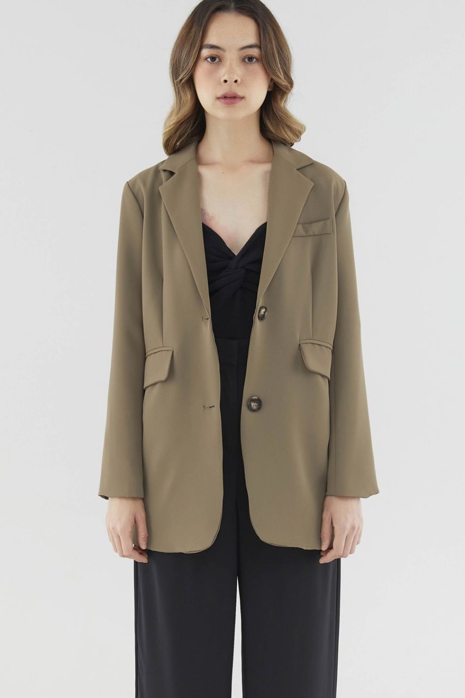 Women The Editor's Market Outerwear | Finella Padded Blazer Warm Stone