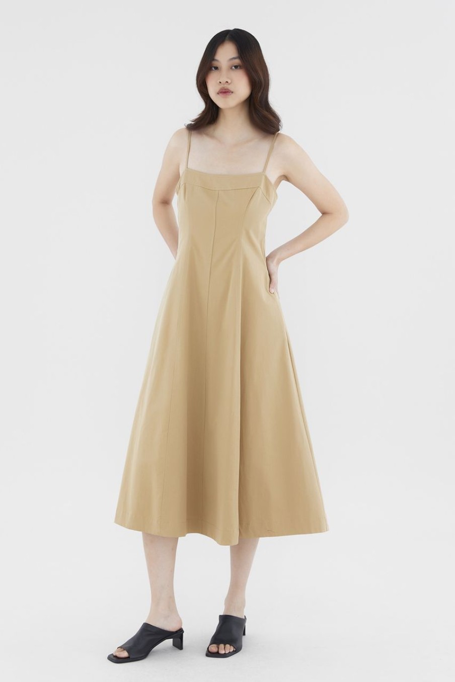 Women The Editor's Market Dresses | Ruyski Fit And Flare Dress Biscuit