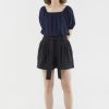 Women The Editor's Market Shorts | Thyra Linen Belted Shorts Black