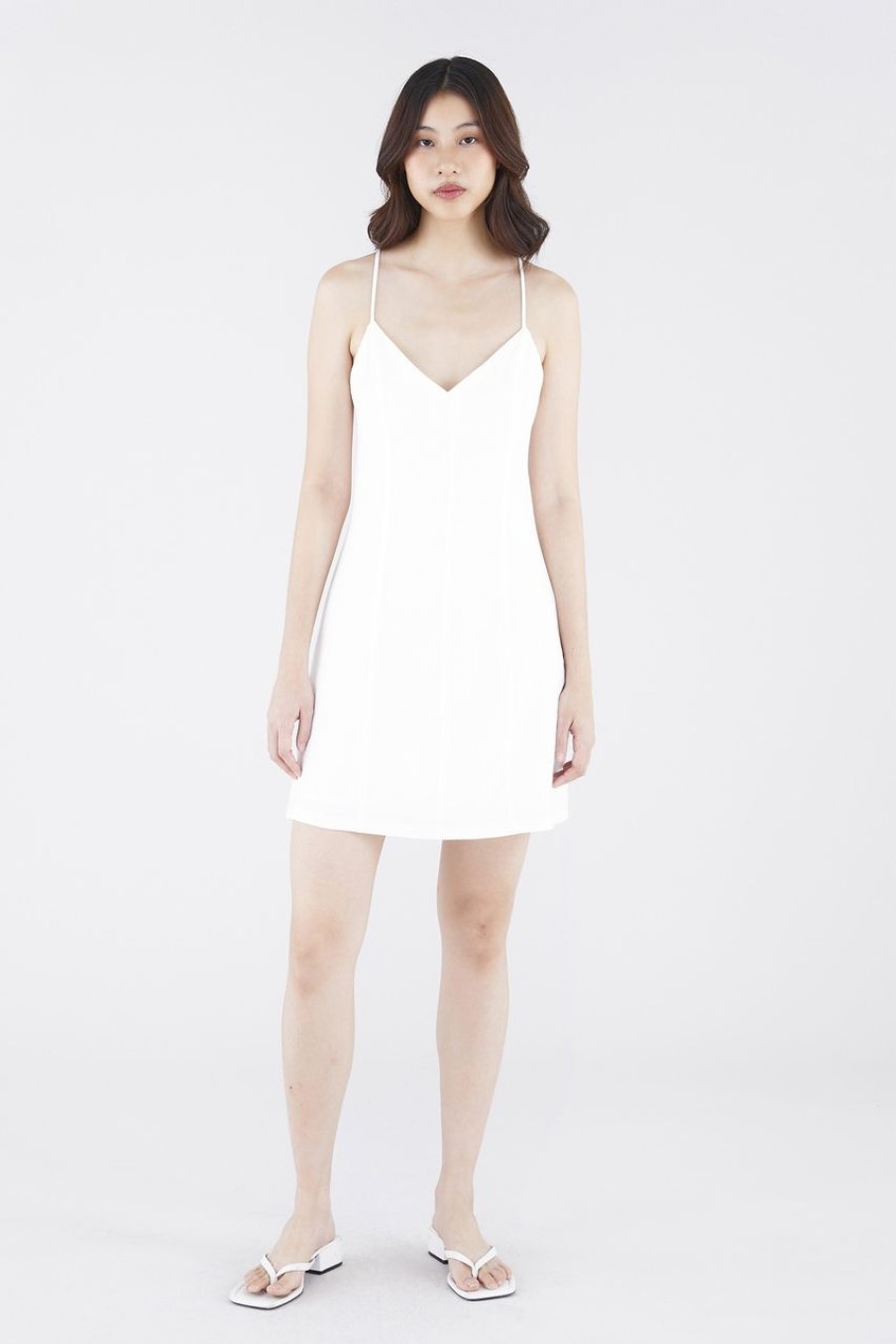 Women The Editor's Market Dresses | Ivelyn Cross Back Dress White