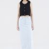 Women The Editor's Market Skirts | Kalus Straight Denim Skirt Pale Blue