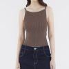 Women The Editor's Market Tops | Jeminic Square Knit Tank Umber