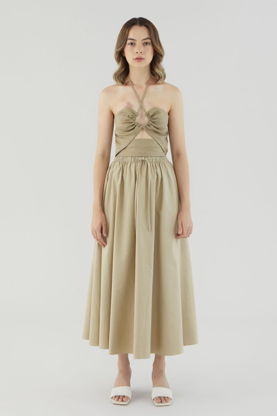 Women The Editor's Market Skirts | Dellis Drawstring Skirt Tan