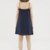 Women The Editor's Market Dresses | Aurova Linen Back-Tie Dress Navy Blue