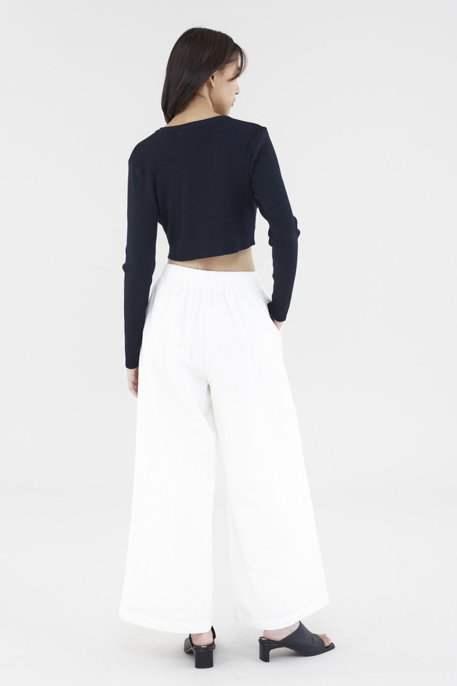 Women The Editor's Market Tops | Daena Button-Down Knit Top Eclipse