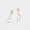 Women Afterall Earrings | Flora Drop Earrings Matte Gold