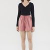 Women The Editor's Market Shorts | Bonita Linen Relaxed Shorts Raspberry