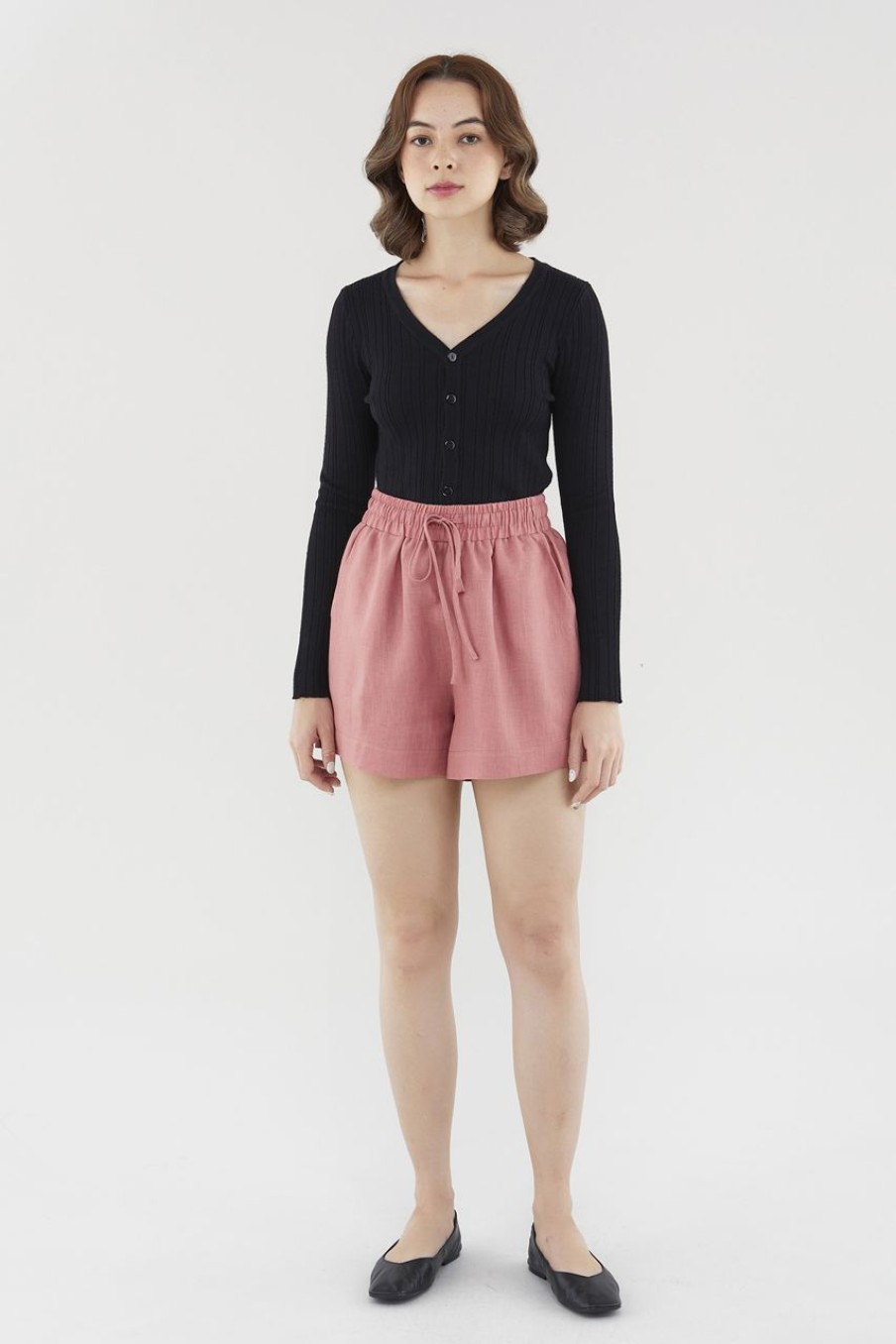 Women The Editor's Market Shorts | Bonita Linen Relaxed Shorts Raspberry