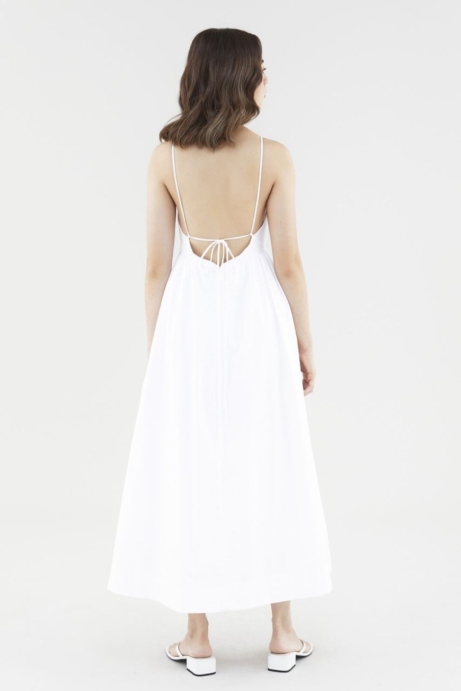 Women The Editor's Market Dresses | Aureelia Tie-Back Dress White