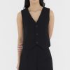 Women The Editor's Market Tops | Mervelyn Waistcoat Black