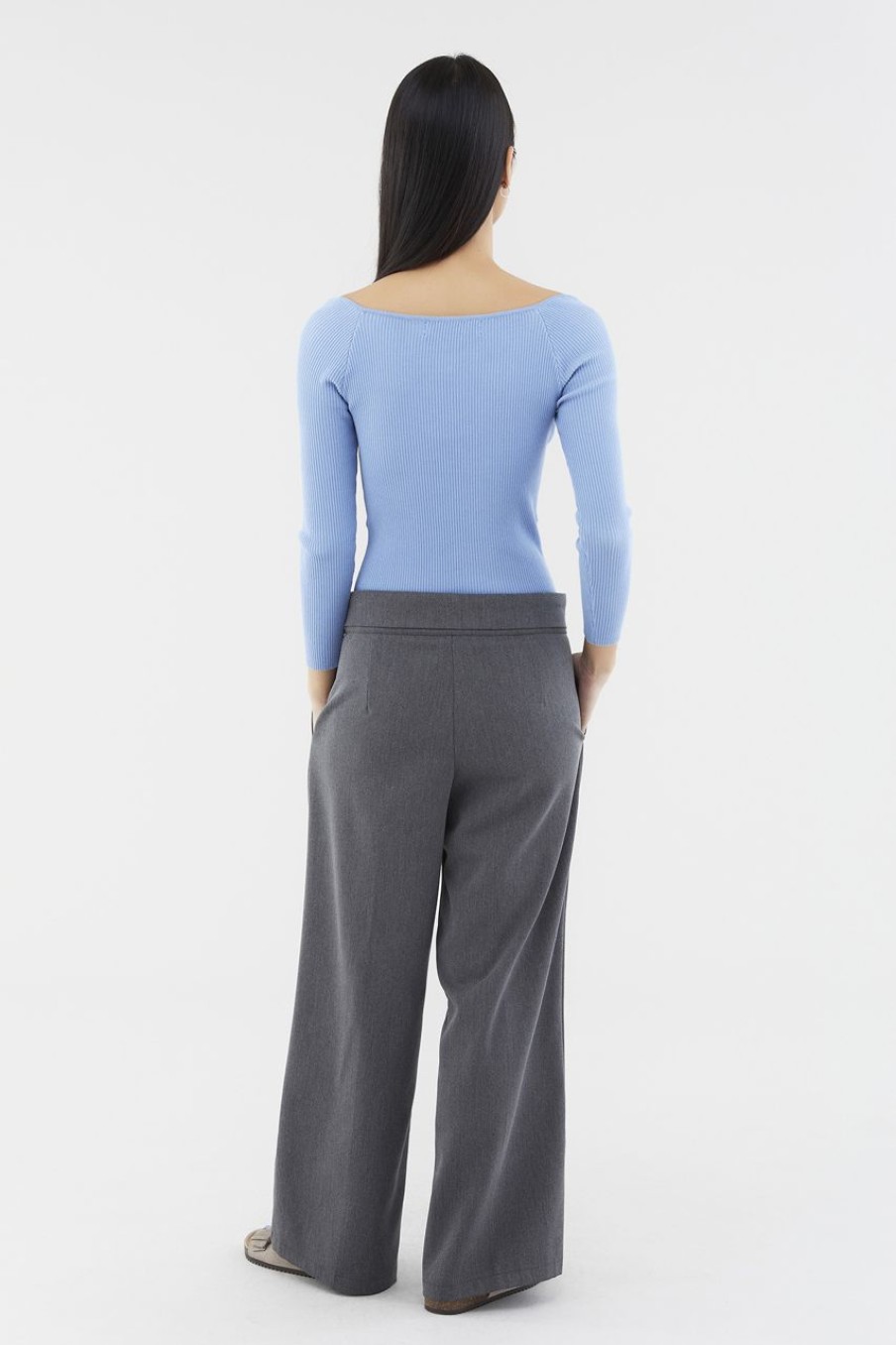 Women The Editor's Market Tops | Ariele Ruch Front Knit Top Cornflower