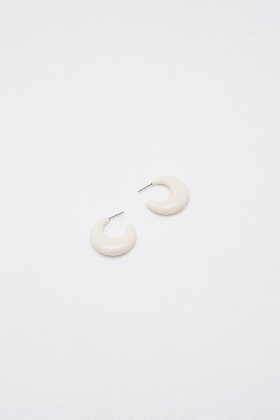 Women Afterall Earrings | Terra Hoop Earrings White