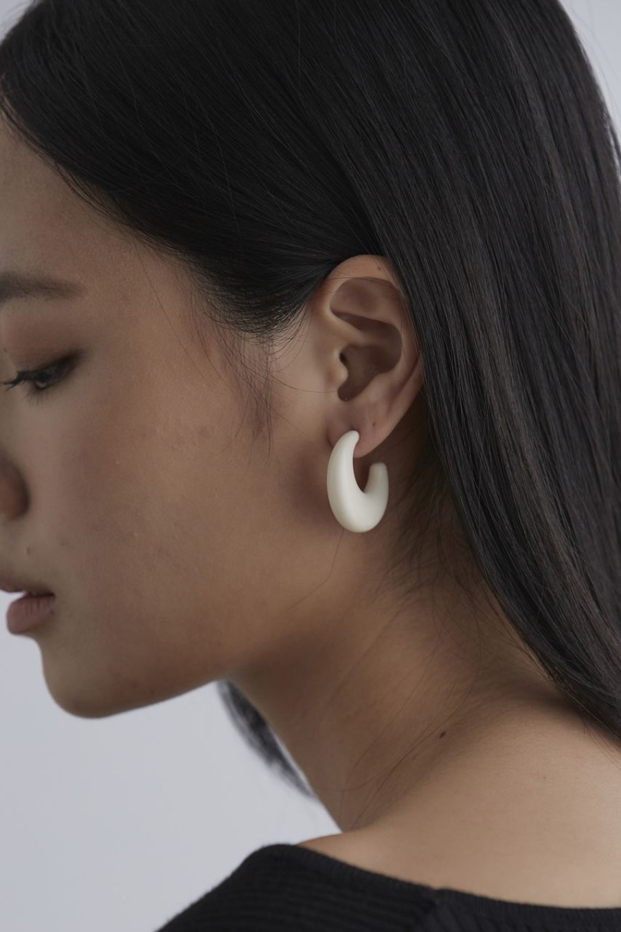 Women Afterall Earrings | Terra Hoop Earrings White