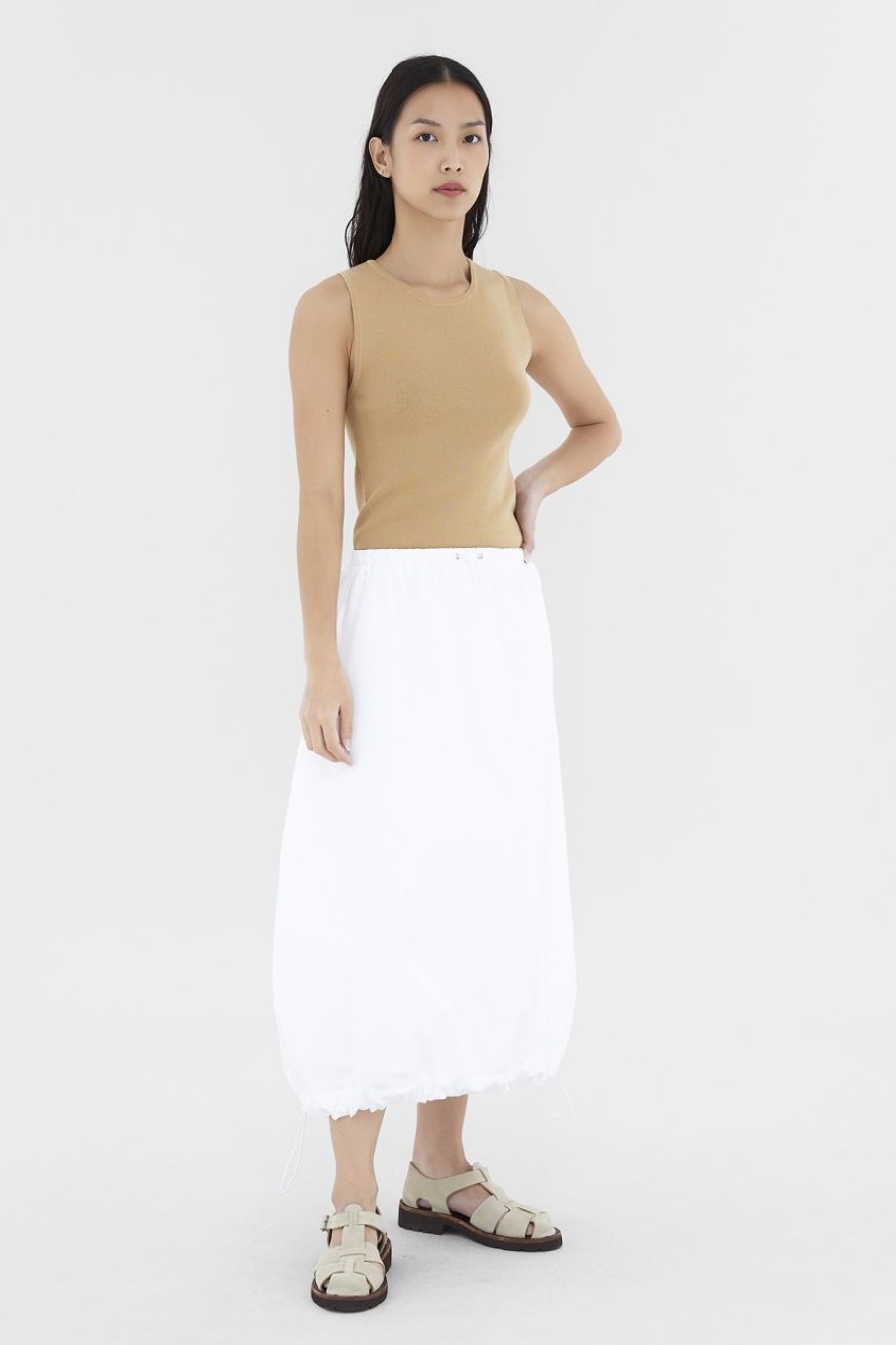 Women The Editor's Market Tops | Judie Knit Tank Camel