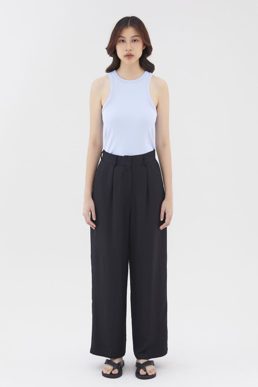 Women The Editor's Market Pants | Zeffy Wide-Leg Pants Black