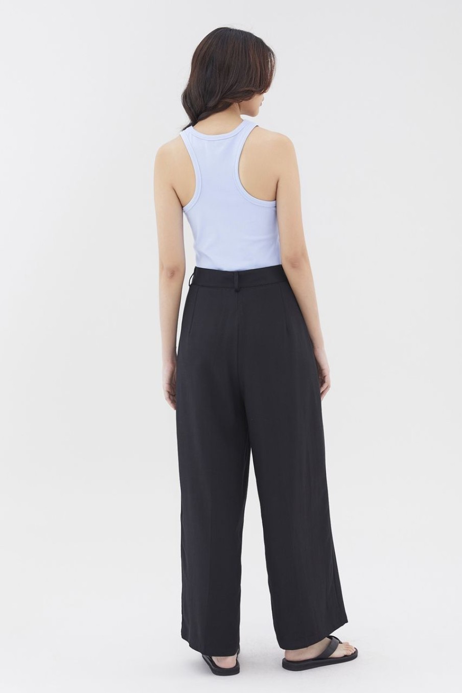 Women The Editor's Market Pants | Zeffy Wide-Leg Pants Black