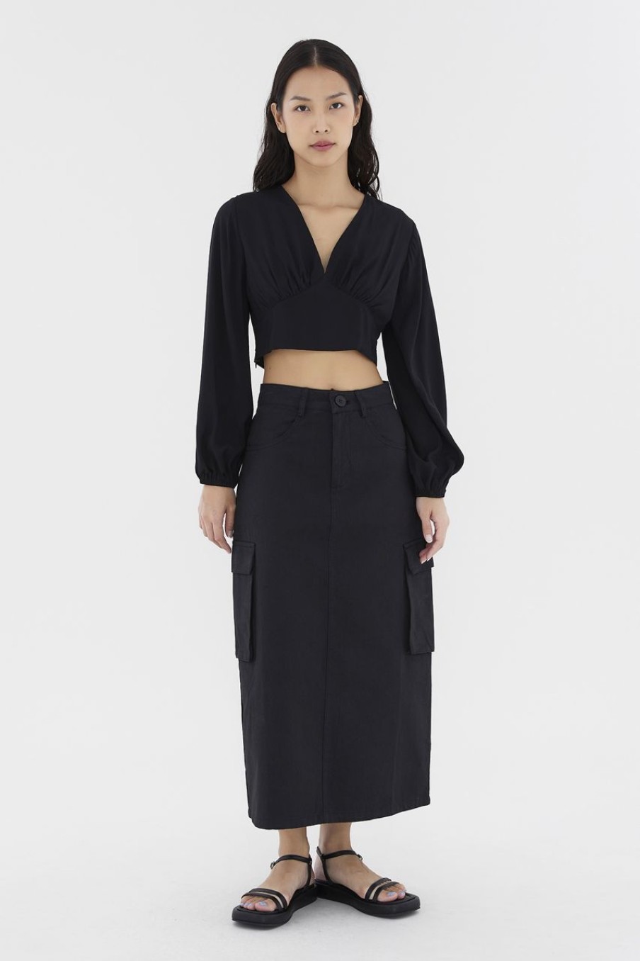 Women The Editor's Market Skirts | Arvide Cargo Skirt Black