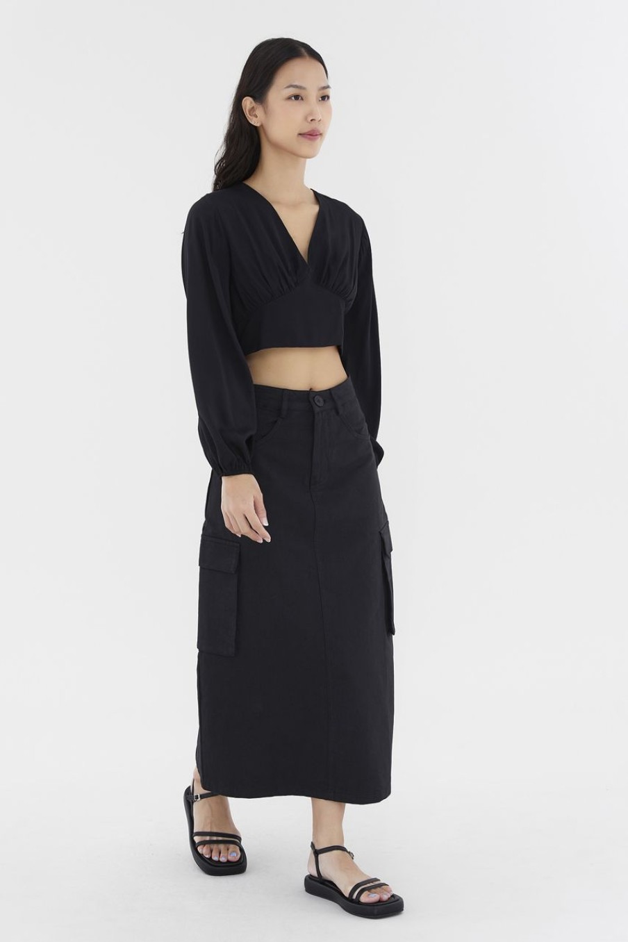 Women The Editor's Market Skirts | Arvide Cargo Skirt Black