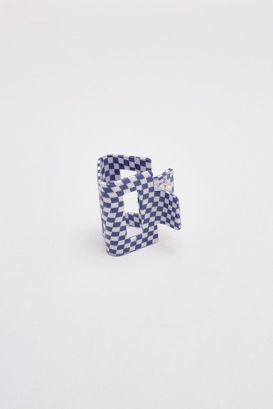 Women Afterall Hair Accessories | Wendy Hair Claw Blue Small Checks