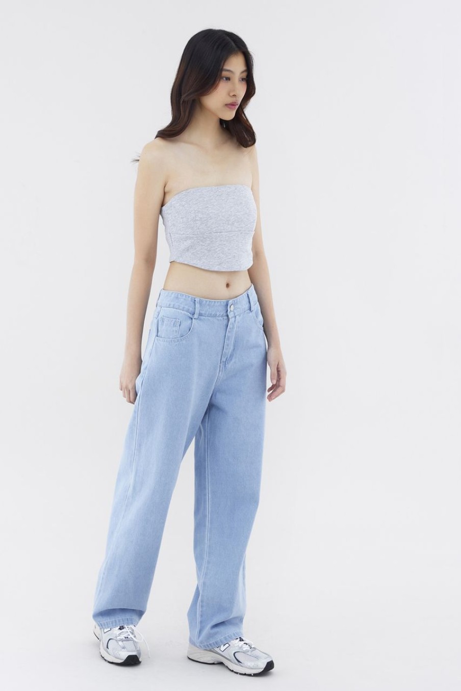 Women The Editor's Market Jeans | Solana Low-Rise Denim Jeans Light Blue