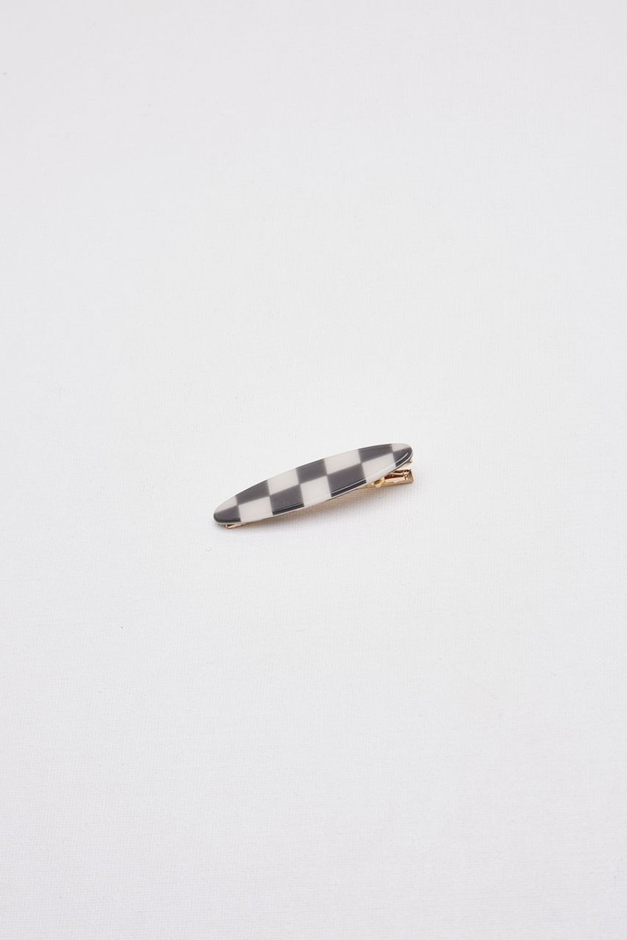 Women Afterall Hair Accessories | Kasey Hair Clip Ivory/Black Checks