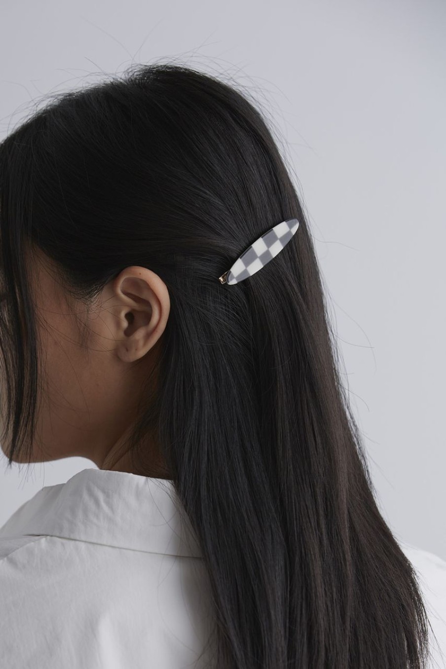 Women Afterall Hair Accessories | Kasey Hair Clip Ivory/Black Checks