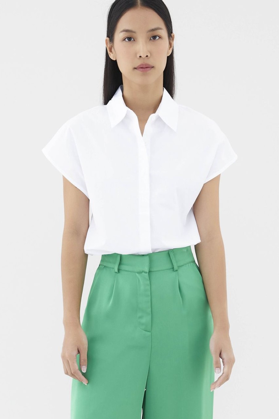 Women The Editor's Market Tops | Nomi Boxy Shirt White