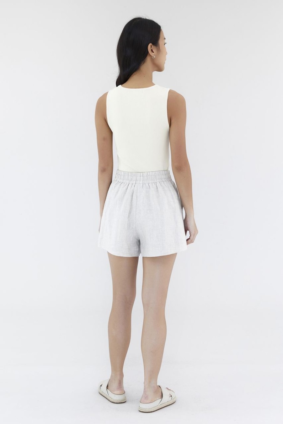 Women The Editor's Market Shorts | Bonita Linen Relaxed Shorts Sand