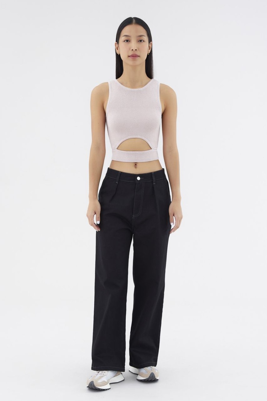 Women The Editor's Market Pants | Alaric Low-Rise Relaxed Pants Black