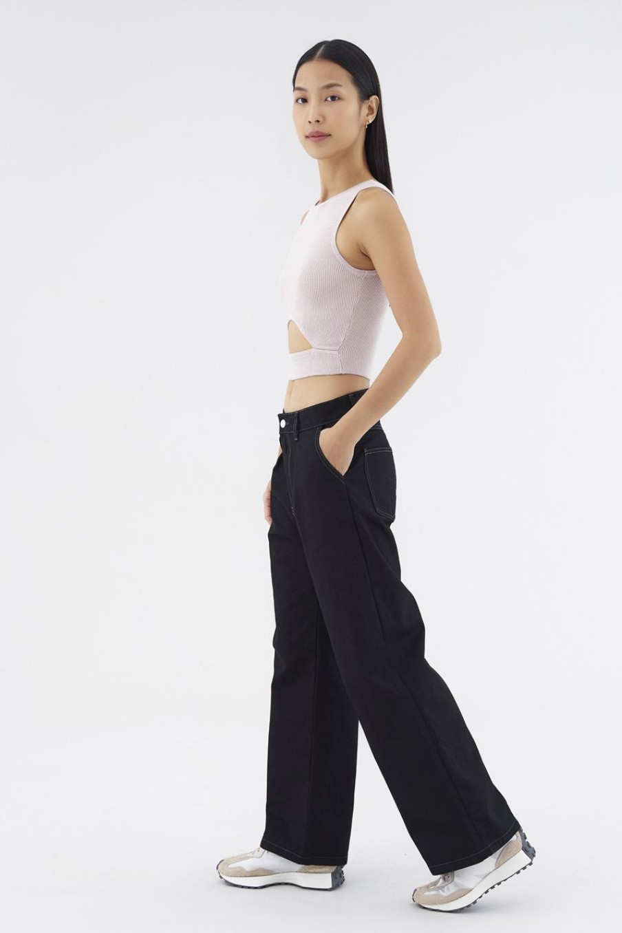 Women The Editor's Market Pants | Alaric Low-Rise Relaxed Pants Black