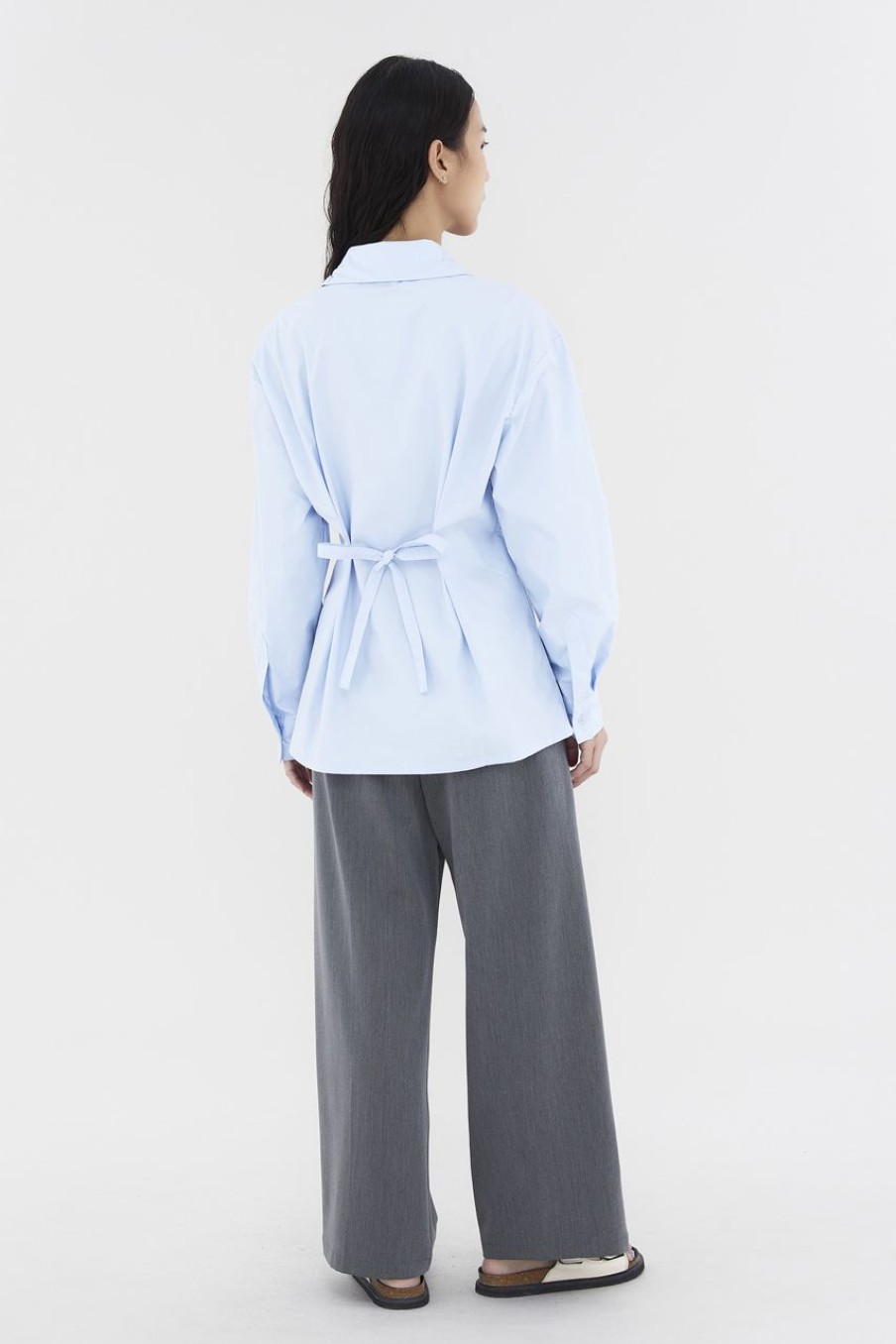 Women The Editor's Market Tops | Ryvierre Fitted Waist Shirt Periwinkle