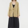 Women The Editor's Market Outerwear | Liliam Collarless Blazer Khaki