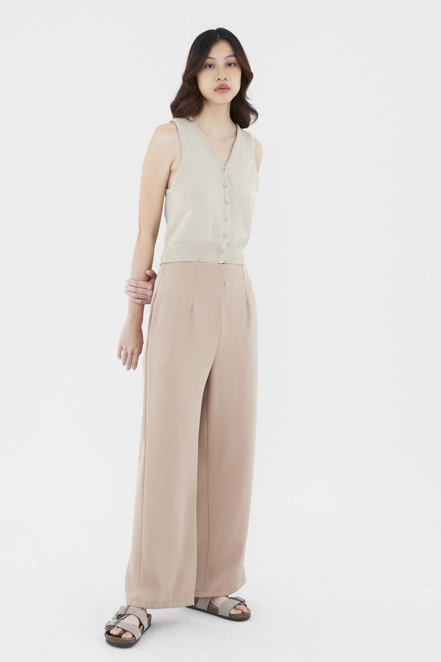 Women The Editor's Market Pants | Zion Wide Leg Pants Chai